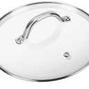 9.1 InchTempered Glass Lid Replacement for Instant Pot 6 Quart, Electric Pressure Cooker Pot Lid Accessories, Slow Crock Cooking Pot Lid Mit Stainless Steel Handle and Rim