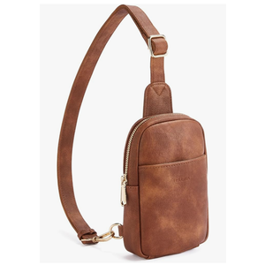 Telena Crossbody Bags for Women Leather Cross Body Sling Bag for Woman Travel, Brow