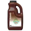 TABASCO Brand Chipotle Pepper Sauce, Medium Hot Sauce, Bulk Plastic Jug, Smoky & Smooth, Perfect for Large Recipes, Great for Marinating or Grilling Meats & More, 64 Fl Oz (Pack of 1) (EXP 08/01/26)
