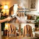 Travel Steam Iron 1200W Handled Steamer for Clothes Mini Garment Steamer Iron with 3 Steam Levels, Smart LCD Screen, 180° Rotating Handle, 10S Fast Heating, White