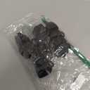 Amyhill 50 Pcs Disposable Tea Cups Mini Plastic Tea Cup Bulk with Handle Hard Plastic Coffee Mug Disposable Square Espresso Mug for Party Catering (Black)