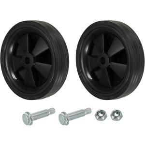 PATIKIL 6" Air Compressor Wheels, 2 Pcs Universal Air Compressor Wheel Replacement Parts with 0.5" Dia. Hole for Easy Mobility, Black