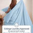Duvet Cover Twin/Twin XL Size Set - Extra Soft Twin/Twin XL Duvet Cover 68" x 90" with 1 Pillow Sham - Hotel Luxury, Easy Care, Fade Free w/ Zipper Closures & Ties - Comfy & Breathable (Light Blue)