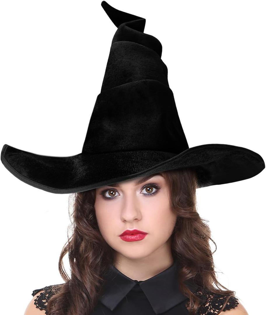 Witch Hats for Women, 18IN Witches Costume Women Hat Cosplay Accessories for Halloween Costume Accessories Party Masquerade Carnivals