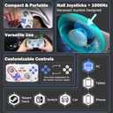 IINE Retro Pocket Wireless Game Controller Compact Gamepad with Hall Effect Joysticks, Customizable Buttons, 1000Hz Polling Rate Compatible with PC, Switch, Mobile, Steam Deck, Tablet (Grey)