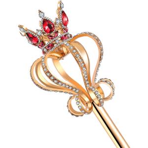 Gold Pearl Rhinestone Scepter Festival Wand Pageant Costume Props