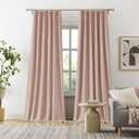 DUALIFE Pinch Pleated Full Blackout Curtains Custom Length 104 Inches Long Back Tab with Hooks - Thermal Insulated Curtains Panels for Living Room Nursery (40" Wx104 L Inch, 2 Panels,Baby Pink)