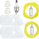 Powtol 128LD Air Filter Tune Up Kit + Fuel Line Primer Bulb Spark Plug for Hus-qvarna 124L 125C 125E 125L 128C 128L 128CD 128LDX 128R 128RJ Trimmer Parts 530150253