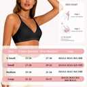 Modal Cotton Bra Chest-Wireless Thin Padded Breathable Comfortable Bras for Everyday Triangle Bralette for AAA-B Cup (Black, S)
