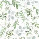 MANONIRIA Green Leaf Peel and Stick Wallpaper Boho 17.32" X 118.11" Modern Sage Green Contact Paper Botanical Wallpaper Decor Self Adhesive Removable Wall Paper for Cabinets Bedroom Kitchen Vinyl Roll