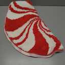 Christmas Bathroom Rugs, Candy Cane Bath Mat for Peppermint Christmas Decor, Winter Rugs Decorations, Absorbent Bathtub Doormats Non Slip Washable, 24 x 24 Inch