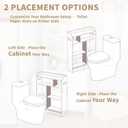 Slim Bathroom Storage Cabinet, Small Cabinet with Sliding Doors, White, 7.9 x 23.6 x29.5 Inches