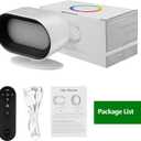 2 x Amouhom LED Wall Sconce with Remote Touch Control Wall Mounted Night Light 5 Brightness Levels &7 Colors with 2500 mAh Battery 360 Rotating Bedside Lamp for Bedroom Living Room (B02-white)