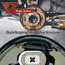 RV Murts 1 Pair 10" x 2-1/4" Self Adjusting Electric Trailer Brake Assembly for 2300-3500 lbs Trailer Axle with Nuts&Washers, RV Spindle Brake Kit with 4 Holes for Trailer Parts Replacement.