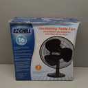 EZ-CHILL 16" 3-Speed Oscillating Table Fan for Home - Black