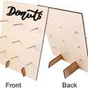 2 Pcs Wood Donut Wall Display Stand Reusable Rustic Doughnut Board Holder Donut Party Supplies for Wedding Birthday Family Party festival Table Decor