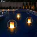 VISOFO Floating Lights Solar Powered Globes for Pool, Pond, Patio & Hot Tub  Outdoor Lanterns Look Like Candles or Torches, Fun Decorations & Cool Gifts for Adults, Pool Toys & Must-Have Decor