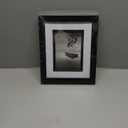 Americanflat 8x10 Picture Frame with Decorative Inner Mat Accent - Displays 5x7 Photos with Mat or 8x10 Without - Veranda Collection - Black Statement Frame with Shatter-Resistant Glass