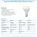 Feit Electric BR30 LED Light Bulb, 100W Equivalent, Dimmable, 5CCT, E26 Medium Base, 90 CRI, 1400 Lumens, Adjustable White, 15.5 Years Lifetime, 2 Pack, BR30100DM5CCTCA15K/2