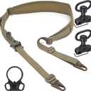 WarBull 2 Point Rifle Sling, QD Swivel Quick Adjust Gun Sling with HK Hook, Soft Shoulder Pad Tactical Rifle Sling for Rifle Shotgun and Crossbow, Hunting and Outdoor Sports
