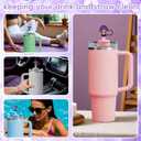 30Pcs Purple Straw Cap Covers for Stanley Cup Accessories 0.39in/10mm Straws Toppers Silicone Straws Tip Covers for 30-40oz Tumbler Cup Straw