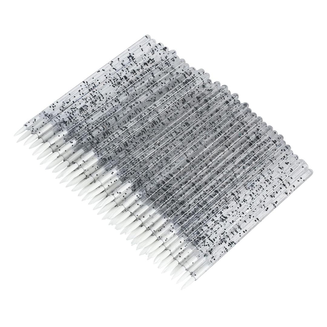 G2PLUS 100PCS Disposable Eyeliner Brushes, Eyebrow and Liner Brush Applicator, Cosmetic Eye Wands for Lip Liners, Eye Makeup, Eyelashes and Detail Painting (Crystal Black) (Multi-colored)