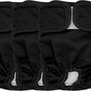 Reusable Dog Diapers Female Washable, Premium Doggie Diaper for Dogs, Pack of 3, Highly Absorbent Small Dog Diaper for Heat, Incontinence and Puppy Training (S)