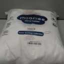 MooMee Bedding Duvet Cover Set 100% Washed Cotton Linen Like Textured Breathable Durable Soft Comfy (Solid Bright White, Cal King 104"x98")