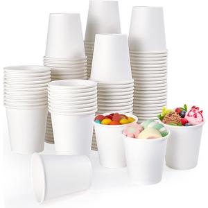 600 Count 4 oz Paper Cups, Disposable Bathroom Mouthwash White Espresso Cups for Home, School and Office