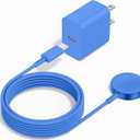 Upgraded Apple Watch Charger, iPhone Watch Charger, Magnetic iWatch Fast Charger to USB C Cable 6ft with USB C Charger Block for iWatch Series Ultra/9/8/7/6/SE/SE2/5/4/3,Blue