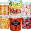 Vtopmart 6 Pack 24oz Soup Containers with Airtight Lids, Deli Containers for Take-Out, Plastic Food Freezer Storage Containers for Meal Prep, Salad, Fruit, Lunch, Microwave/Dishwasher/Freezer Safe