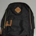 MADISON & DAKOTA Canvas Mini Backpack for Everyday & Day Pack Rucksack in Solid Color Blocks (Black)