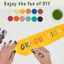 GraduationMall 24 Pieces 72 Inch Plain Graduation Stole Bulk Sublimation Blank Honor Graduation Sash Unisex Adult (Yellow)