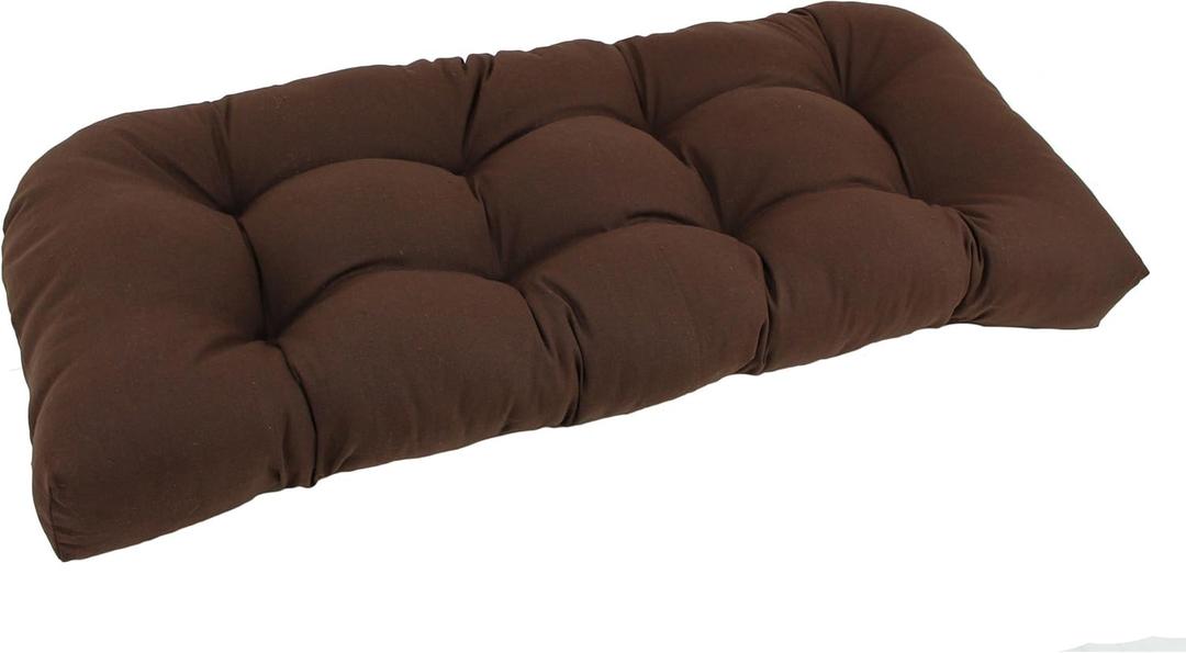 Blazing Needles Twill Rounded Back Loveseat Cushion, 42" x 19", Chocolate