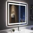 36x30 Inch LED Bathroom Mirror with Lights Front and Backlit Lighted Vanity Mirror for Bathroom Wall with 3 Colors Dimmable Anti-Fog Memory Shatter-Proof IP54 Waterproof Horizontal/Vertical