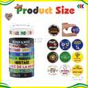 Remuuly 200 Pcs Colorful Hispanic Heritage Month Accessories Set Include 100 Silicone Bracelet 100 Inspirational Pin for Latino Hispanic Celebration Accessories