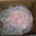 84oz Glass Water Bottle with Stainless Steel Handle,2.5L Gallon Water Bottle with 2-IN-1 Straw Lid, Silicone Sleeve and Motivational Capacity Marker, Wide Mouth Water Jug For Gym, Workout, Pink