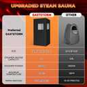 E EASTSTORM Portable Steam Sauna for Home, Personal Steam Sauna Full Body,Sauna Tent Sauna Box with 1500W 3L Steamer, Timer, Remote Control, Folding Chair, 15 Levels, 3'3'6'