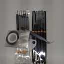 Artdone Nail Art Pens And Brushes Set With Liner Paint Dotting Tools, 11PCS Black Color Nail Tools For Long Lines, Thin Details, Fine Drawing For UV Gel Polish Design Sizes 5/8/12/20/25mm