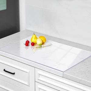 Wesiti Large Acrylic Cutting Board with Lip Non Slip 28"L X 16"W Clear Cutting Board Chopping Acrylic Countertop Protector Cover Shatter Resistant for Home Restaurant Kitchen Sink Stove
