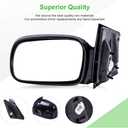 SCITOO Driver Side View Mirror Fit For 2006-2011 For Honda Civic DX EX LX Si Coupe 2-Door 2008-2011 DX-G Coupe 2-Door 1.8L Non-Folding Non-heated Power adjustment Left Exterior Mirror HO1320213