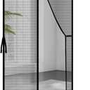 YRH Fiberglass Magnetic Screen Door,Heavy Duty Enhanced Fiberglass Mesh, Self-Sealing Closure with Stay Open Buckles (Fit for Door Size:32x78 Inch,Screen Itself Size:34x80 Inch,Black)