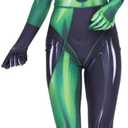 Women Shego Cosplay Costume Super Villain Halloween Costume BodySuit Suit Jumpsuit for Adults/Kids (Adult-Medium (Height 59-63 inch), Green)