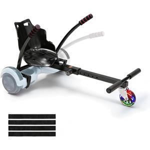 VEVOR Hoverboard Seat Attachment, Adjustable Frame, 220 LBS Capacity, Fits 6.5" 8" 8.5" 10" Hoverboards, Go Kart Accessory for Kids & Adults