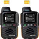 TIDRADIO TD-M13 Global Rapid Walkie Talkies Unlimited Range 4G LTE POC Radio with Sim Cards,Long Range 5000+ Miles Rechargeable Nationwide PTT Two Way Radios for Family, Logistics,Construction site