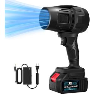 Saker Cordless Leaf Blower Portable Dust Cleaner Handheld Jet Blower 180000 RPM Compressed Air Duster with Adjustable Speed for Patio Cleaning, Drying,Camping 1 Battery