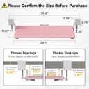 BONTEC KMT01-PJ Under Desk Keyboard Tray, Pull-Out Keyboard & Mouse Platform with C-Clamp, 20 x 11.8 in Space-Saving Ergonomic Slide-Out Drawer, Pink