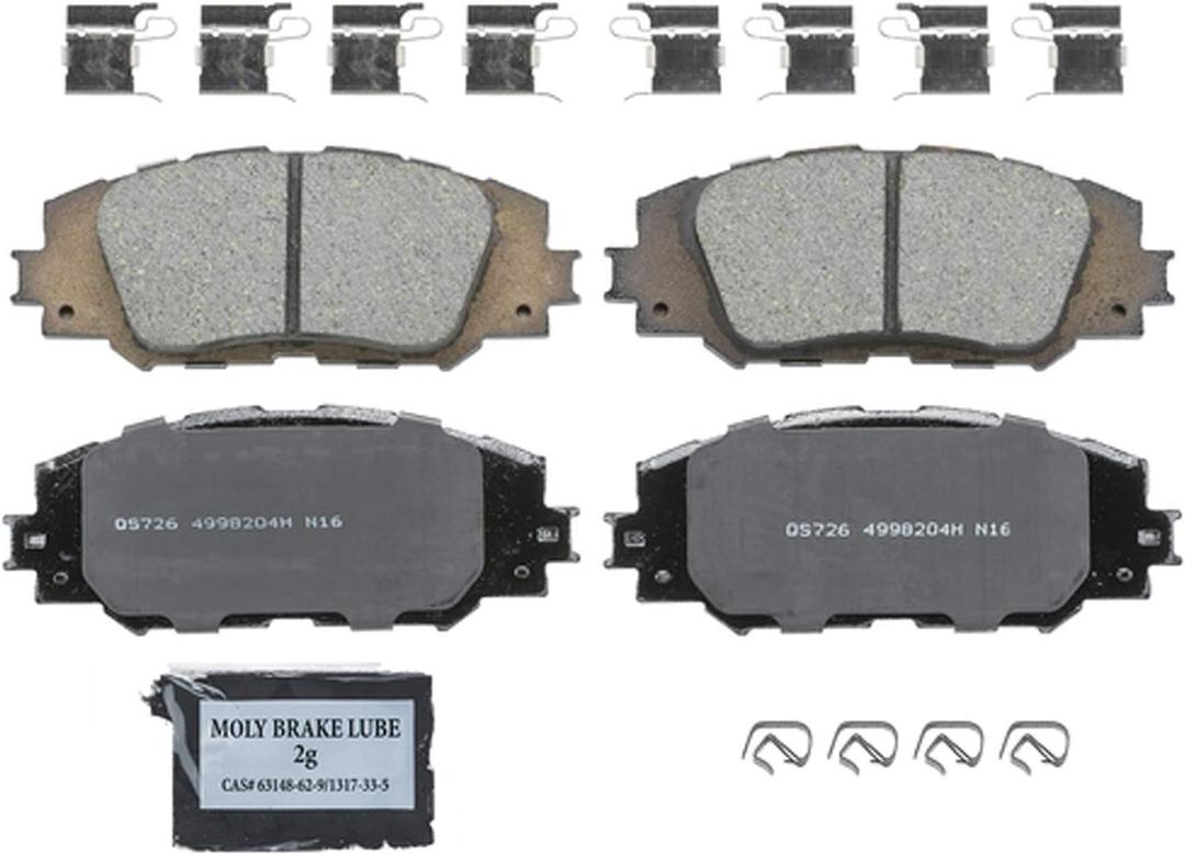 Wagner QS ZD1210A Disc Brake Pad Set, Slotted for Enhanced Performance, Fits 20142019 Toyota Corolla