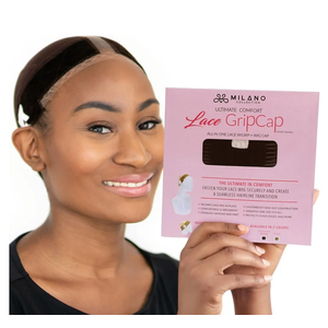 MILANO COLLECTION Lace Wig Grip Cap for Women, Adjustable Wig Caps for Women Non Slip with Headband to Secure Lace Top Perfectly in Place, One Size Fits All, One Size Fits All, Chocolate Brown