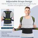 Fitsupport Back Brace Posture Corrector for Women and Men Back Lumbar Support Shoulder Posture Support for Improve Posture Provide and Back Pain Relief Medium(Pack of 1) (Black, M)